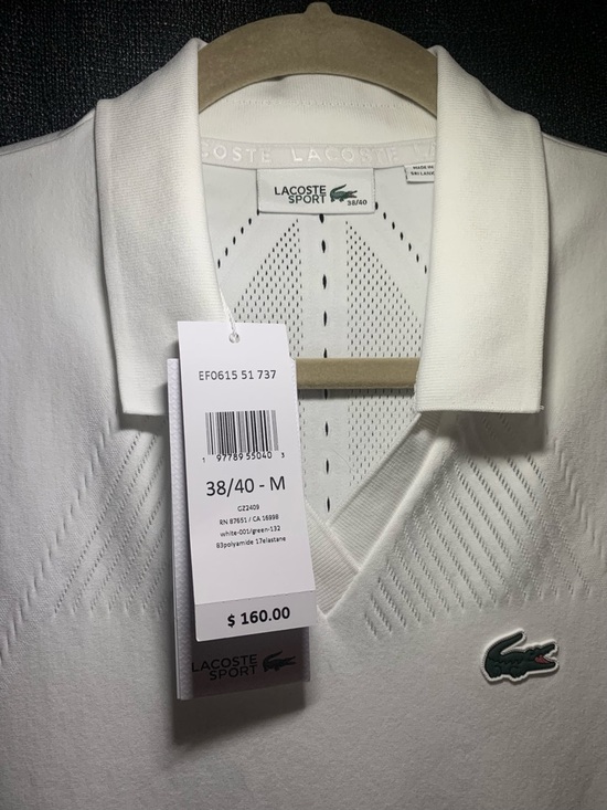 Gorgeous White Lacoste Crocodile Sleeveless V‑Neck Pleated Tennis Dress, Golf, M - Picture 5 of 5